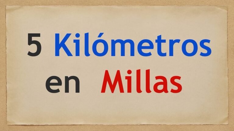 Conversión de 5 kilómetros a millas: ¿Cuánto es?