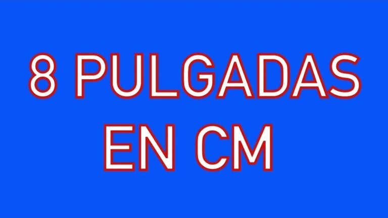 Conversión de 8 pulgadas a centímetros: ¿Cuánto es?