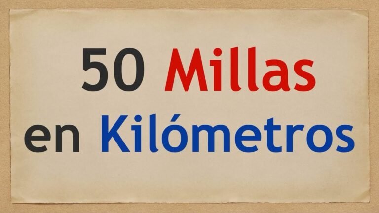Conversión de 50 millas a kilómetros: ¿Cuánto es?