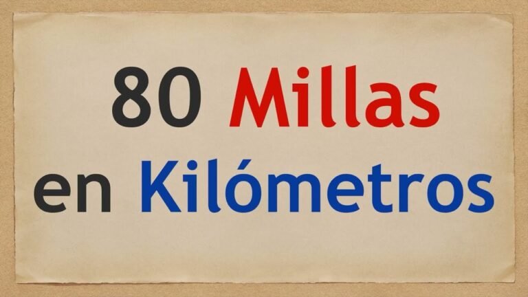 Conversión de 80 millas a kilómetros: ¿Cuánto es?