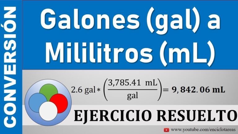 1 galón a ml: Conversión y equivalencia