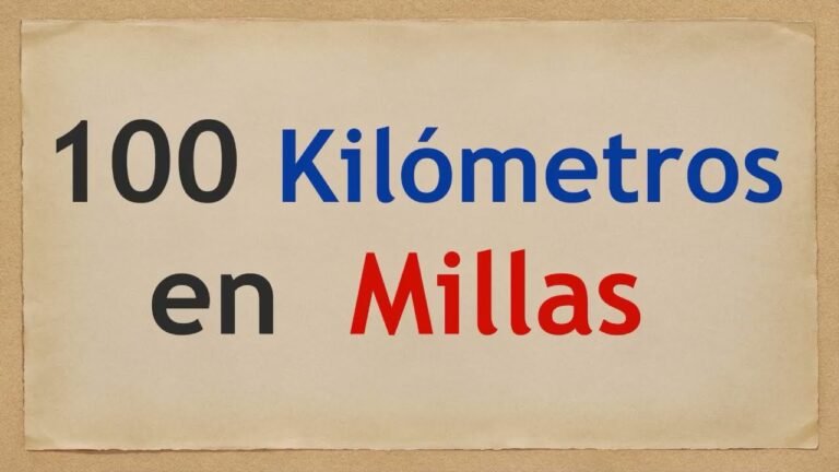 Conversión de 100 kilómetros a millas: ¿Cuánto es?