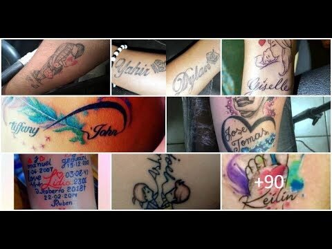 Tatuajes pequeños con nombres de hijos para mujeres