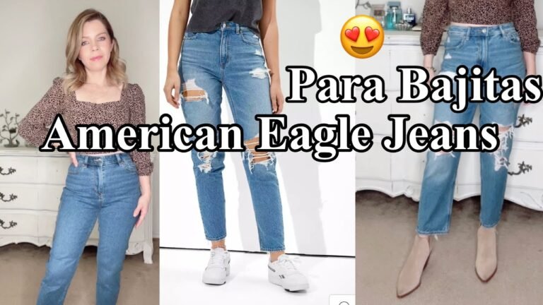 Pantalones American Eagle de tiro alto para mujer: Estilo roto