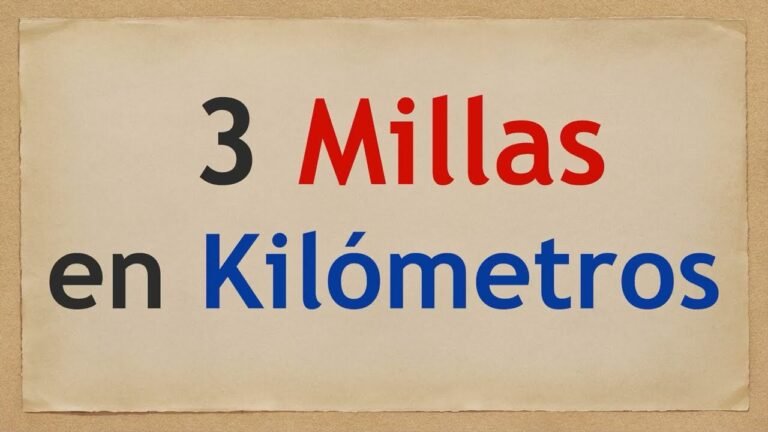 Conversión de millas a kilómetros: ¿Cuánto es 3 millas en km?